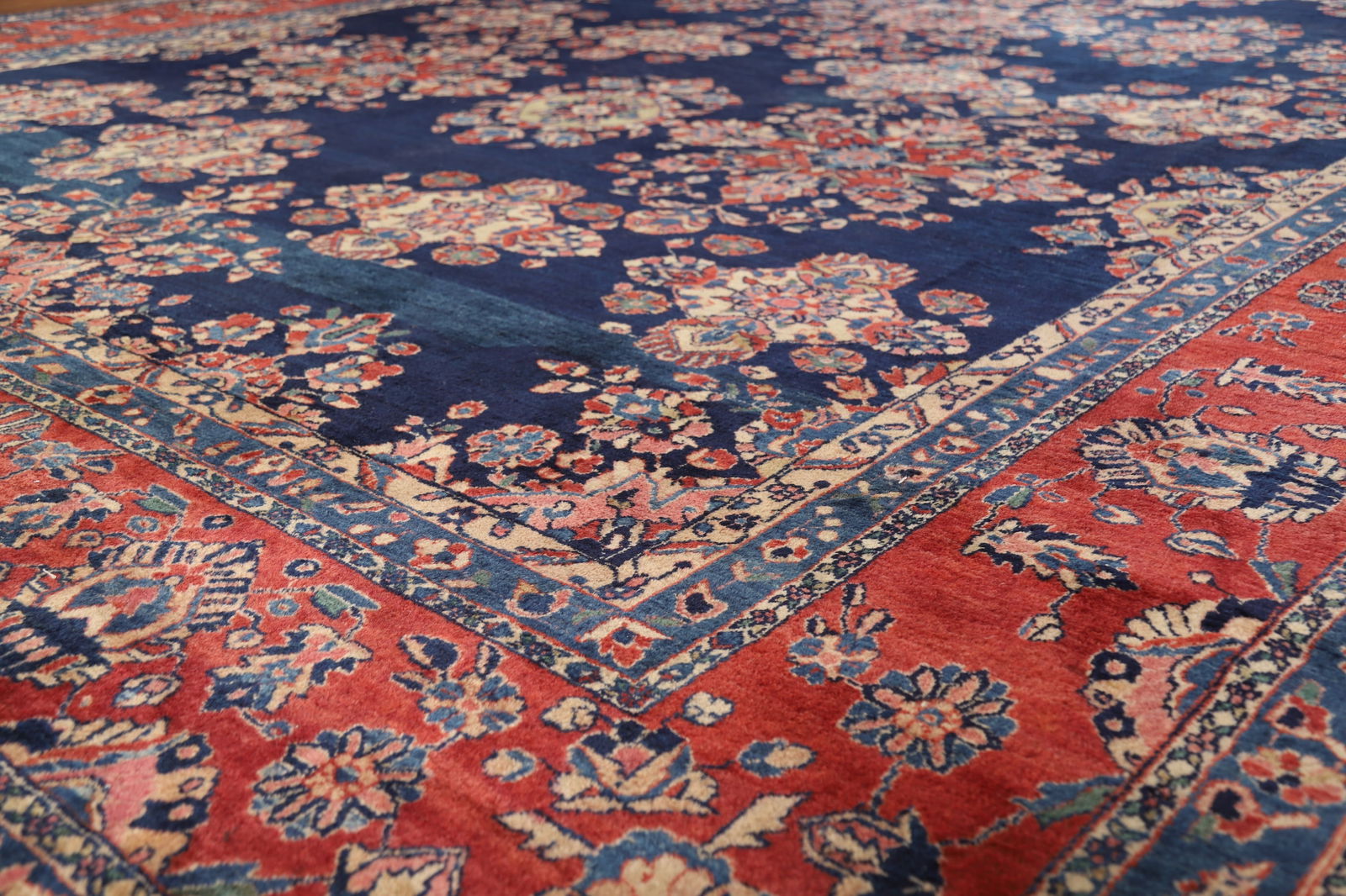 Antique Vegetable Dye Sarouk Mohajeran Persian Large Rug 11x19 - 6