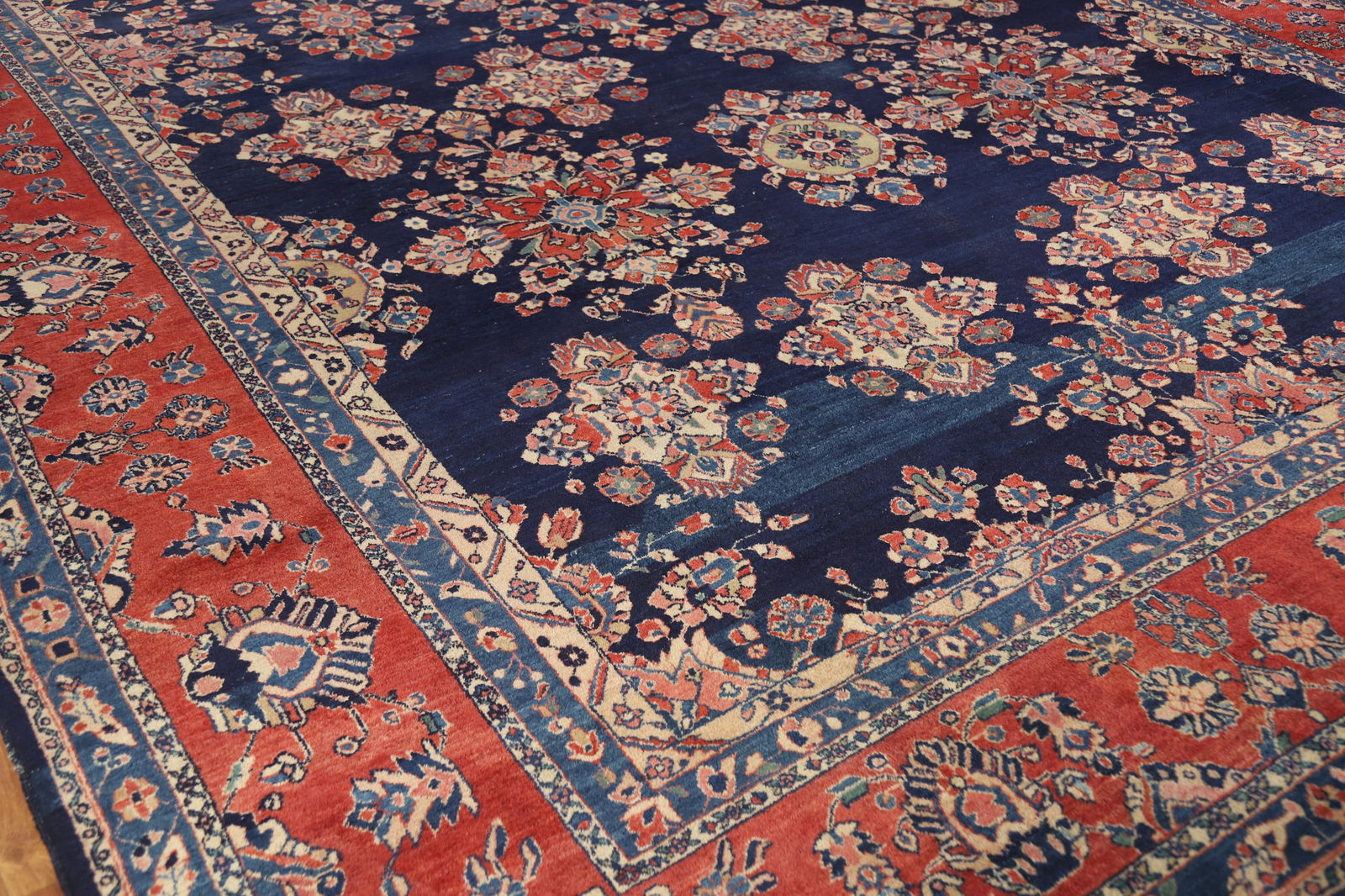 Antique Vegetable Dye Sarouk Mohajeran Persian Large Rug 11x19 - 7