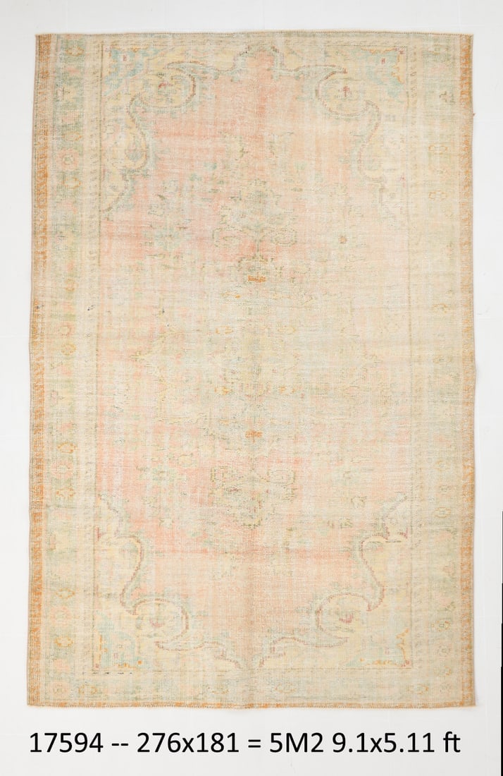 5'11'' x 9'0'' Vintage Wool Runner Rug - 17594: Title: 5'11'' x 9'0'' Vintage Wool Runner Rug - 17594 Description:5'11'' x 9'0'' Vintage Wool Runner Rug - 17594 Origin:Turkiye Date/Period:1960-90 Materials:Wool,Cotton Dimension:5'11''x9'0'' ft, 181