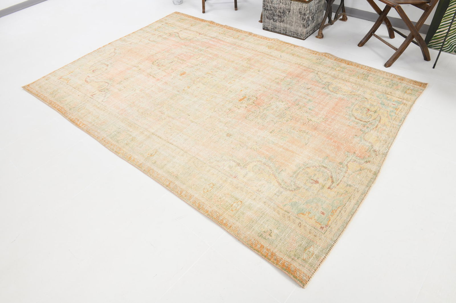 5'11'' x 9'0'' Vintage Wool Runner Rug - 17594 - 3