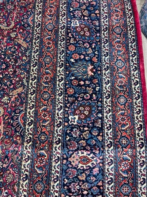 fine Antique Persian Sionged Mashad Rug-2910 - 4