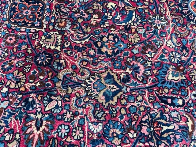 fine Antique Persian Sionged Mashad Rug-2910 - 5