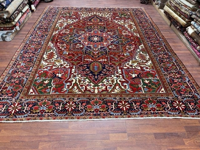 Antique Persian Heriz-4993 - 5