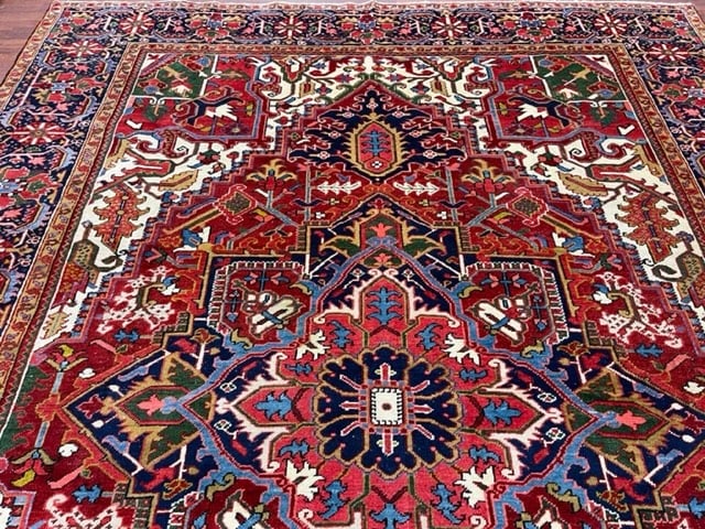 Antique Persian Heriz-4993 - 7