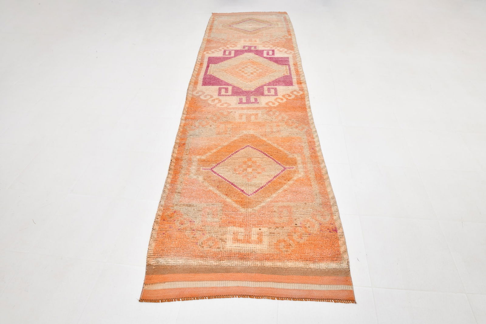 3'2'' x 12'3'' Vintage Wool Runner Rug - 22029 - 16