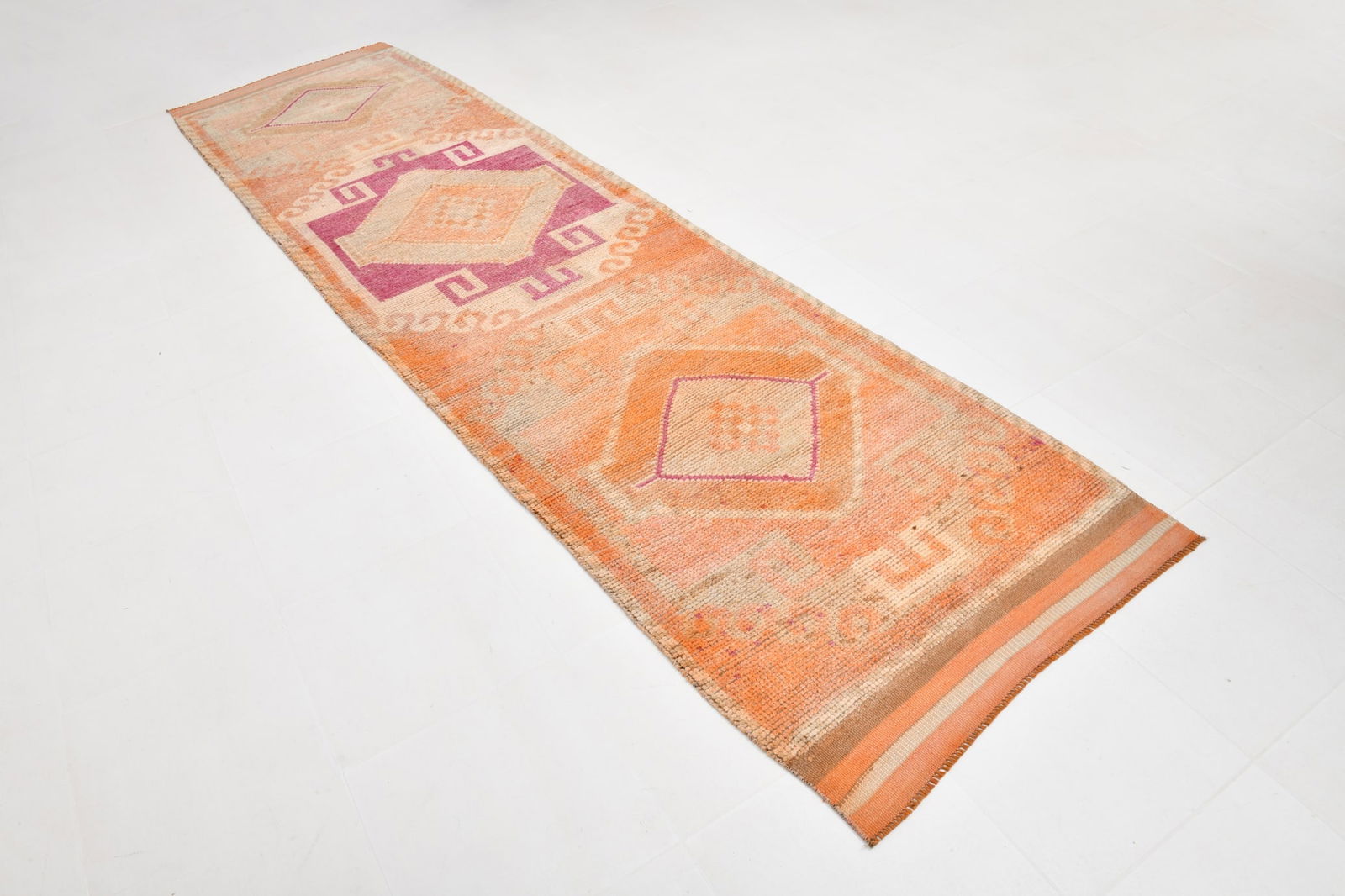 3'2'' x 12'3'' Vintage Wool Runner Rug - 22029 - 17