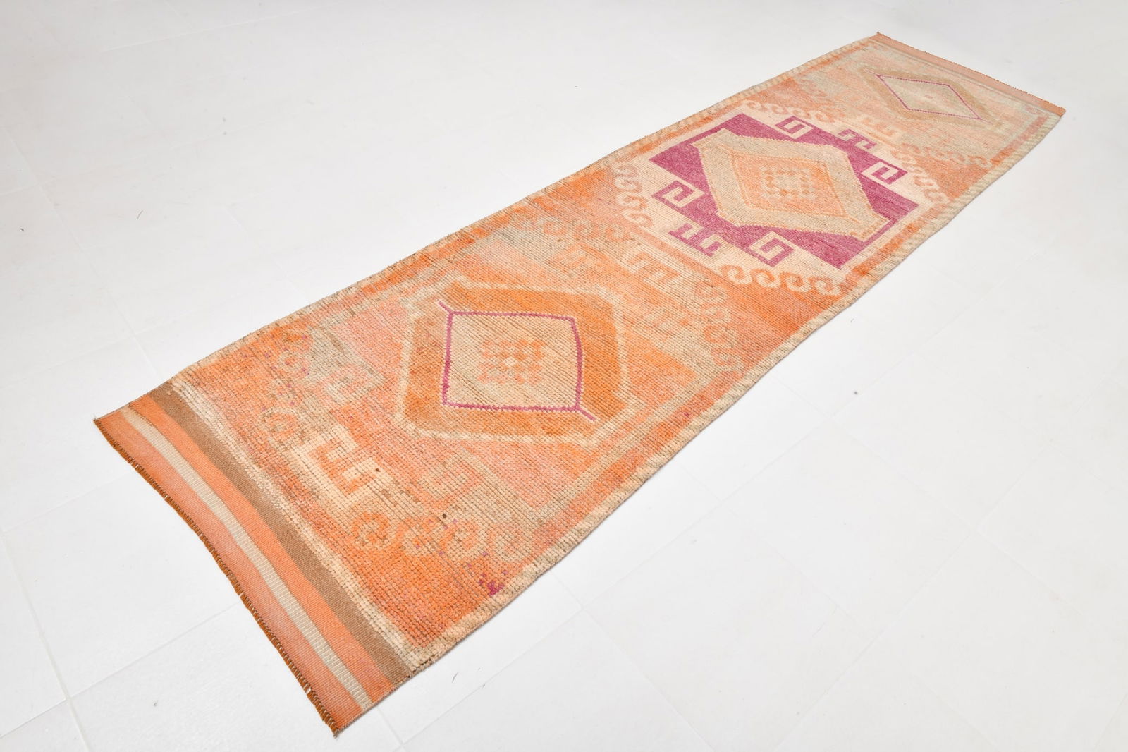 3'2'' x 12'3'' Vintage Wool Runner Rug - 22029 - 18