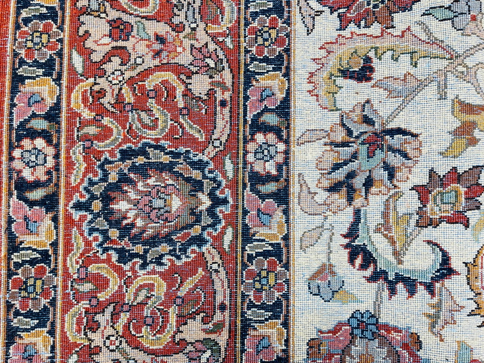 Vintage Tabriz design Hunting Rug-4877 - 13