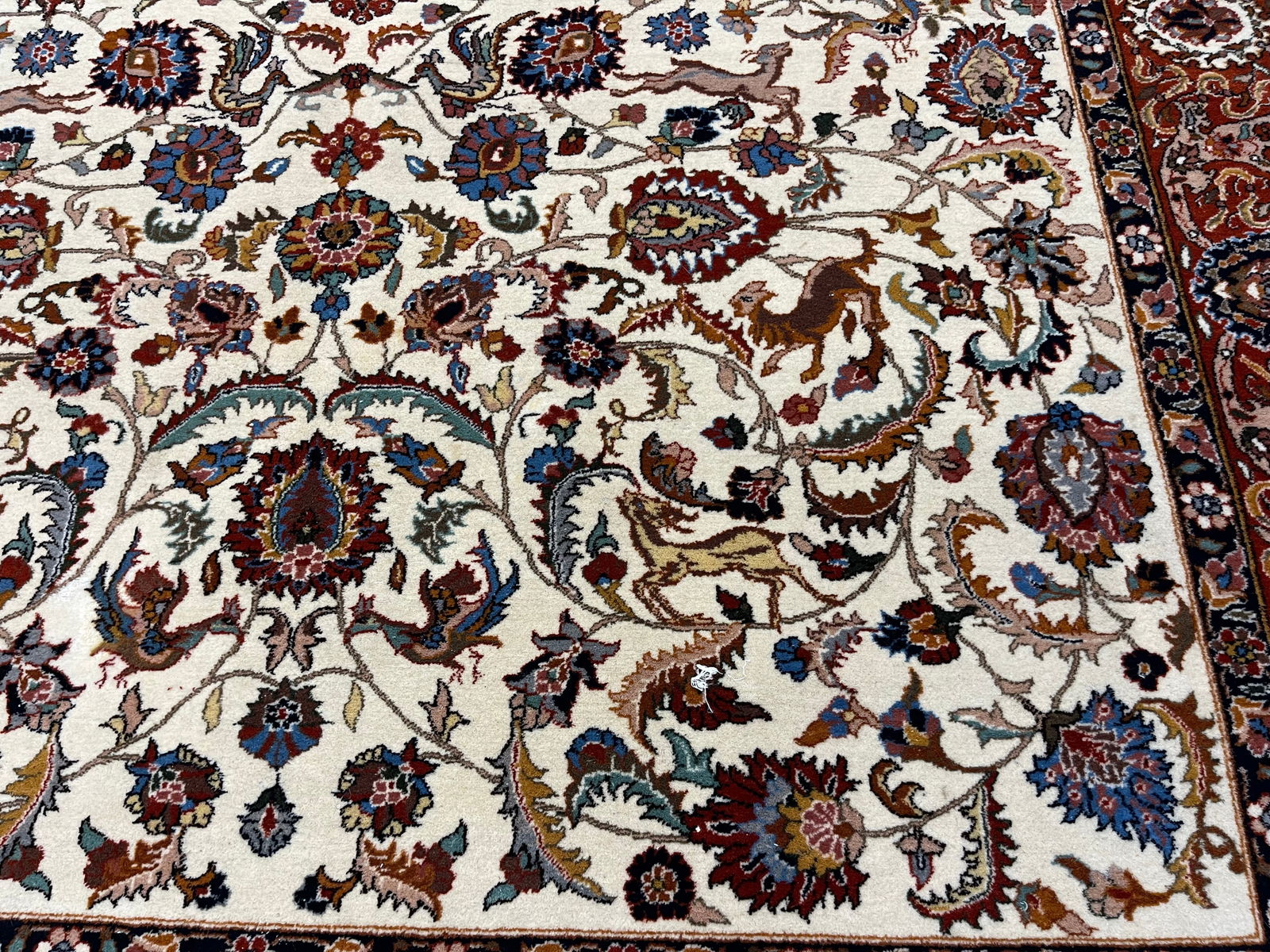 Vintage Tabriz design Hunting Rug-4877 - 2