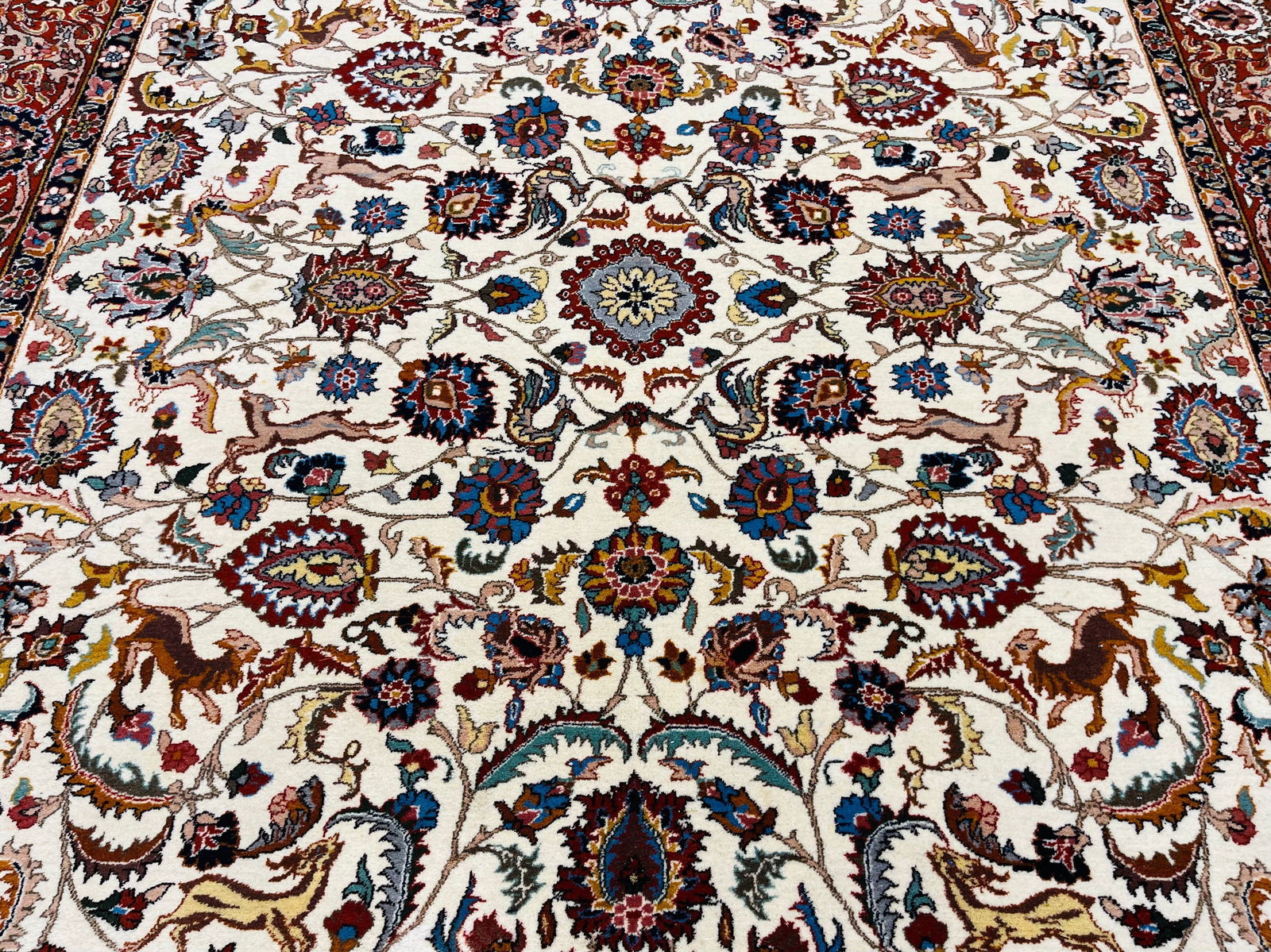 Vintage Tabriz design Hunting Rug-4877 - 5