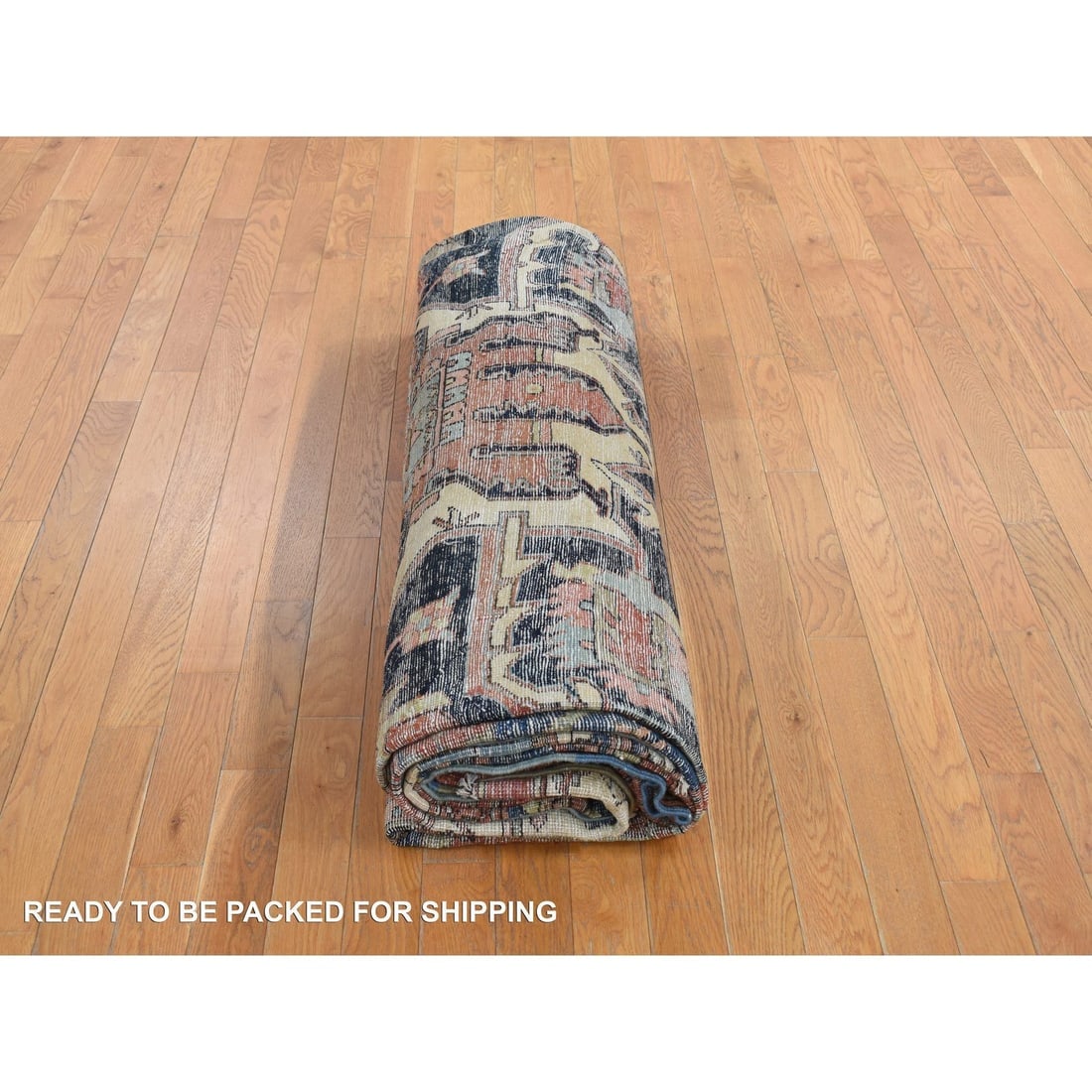 Red, Antique Persian Serapi Heriz, Wool, Hand Knotted, Oversized Rug - 9