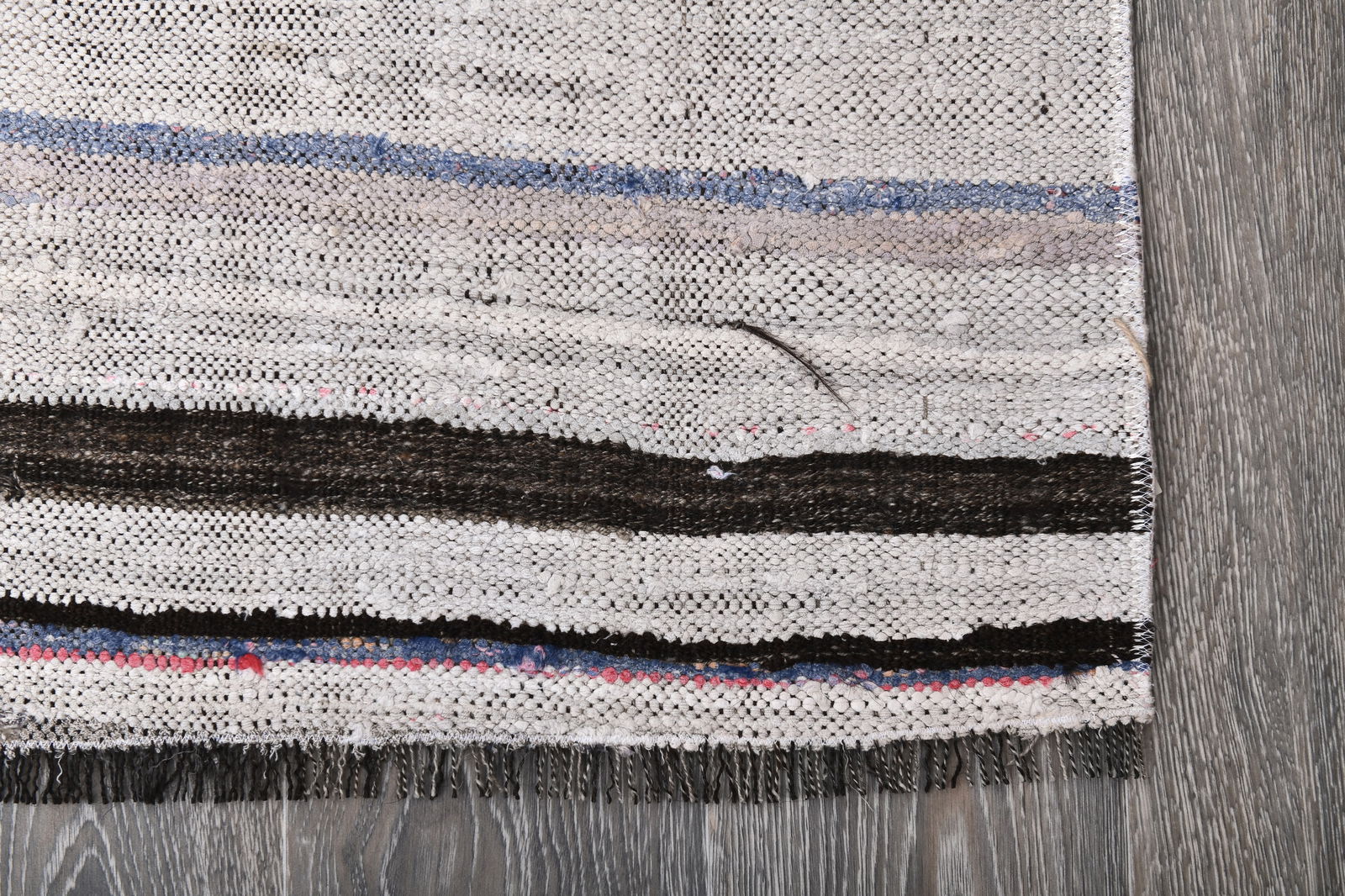 2'1'' x 8'9'' Handmade Vintage Wool Patchwork Rug - 241827 - 10