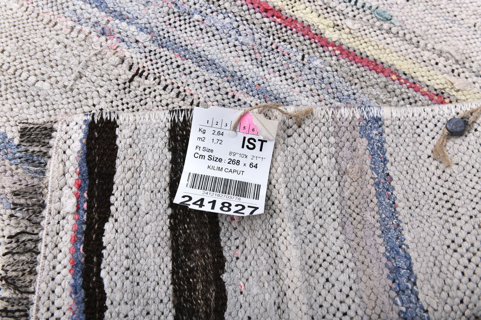 2'1'' x 8'9'' Handmade Vintage Wool Patchwork Rug - 241827 - 13