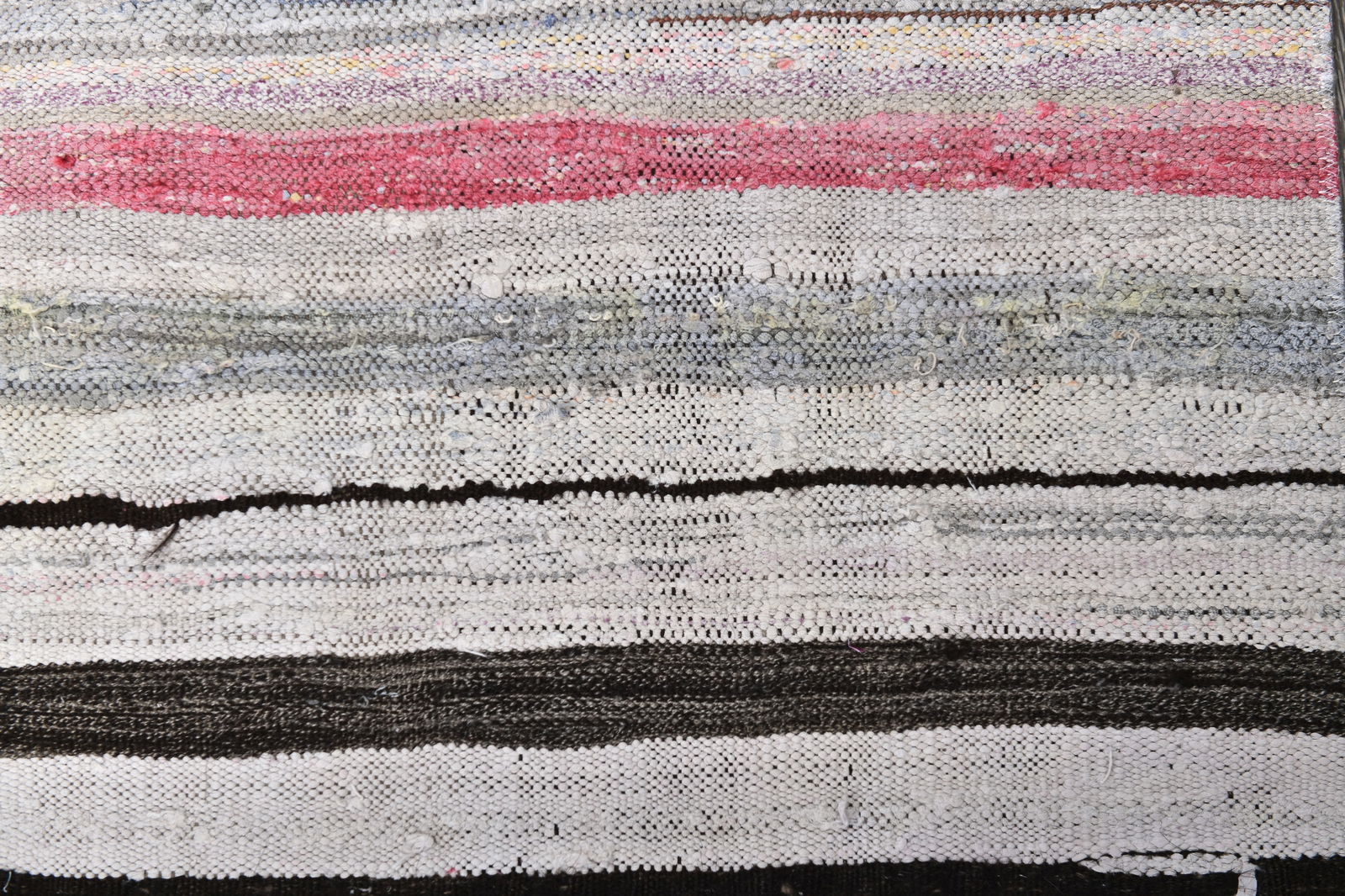 2'1'' x 8'9'' Handmade Vintage Wool Patchwork Rug - 241827 - 5