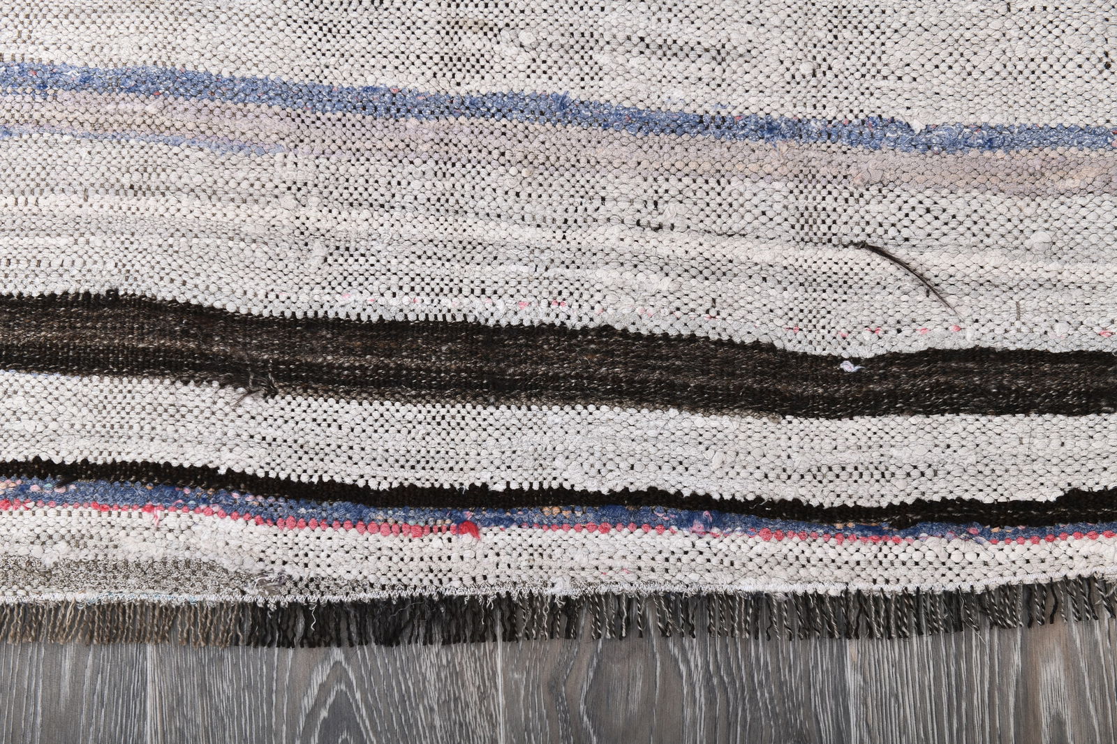 2'1'' x 8'9'' Handmade Vintage Wool Patchwork Rug - 241827 - 9