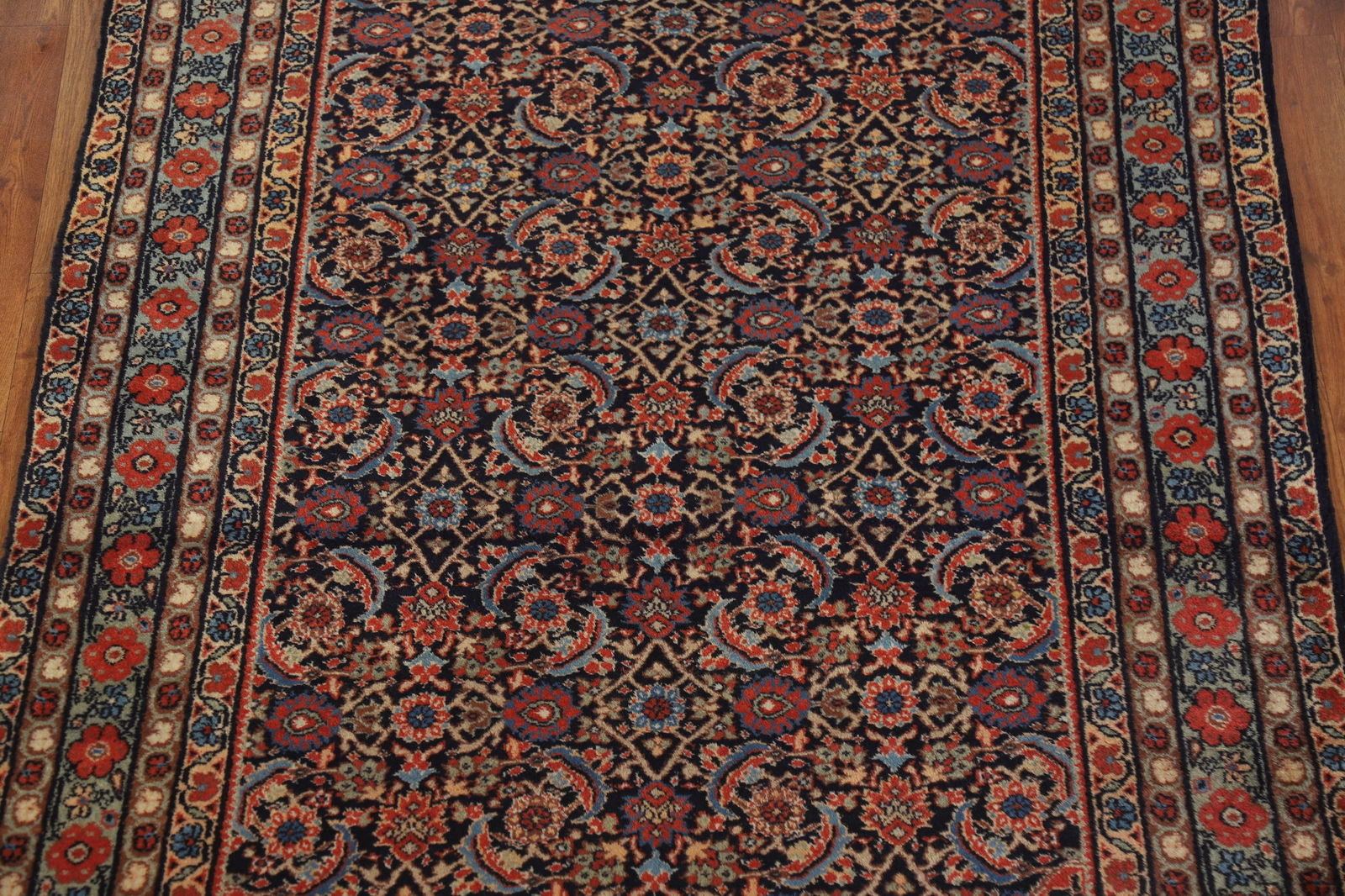 Antique Vegetable Dye Bidjar Persian Wool Rug 4x7 - 4