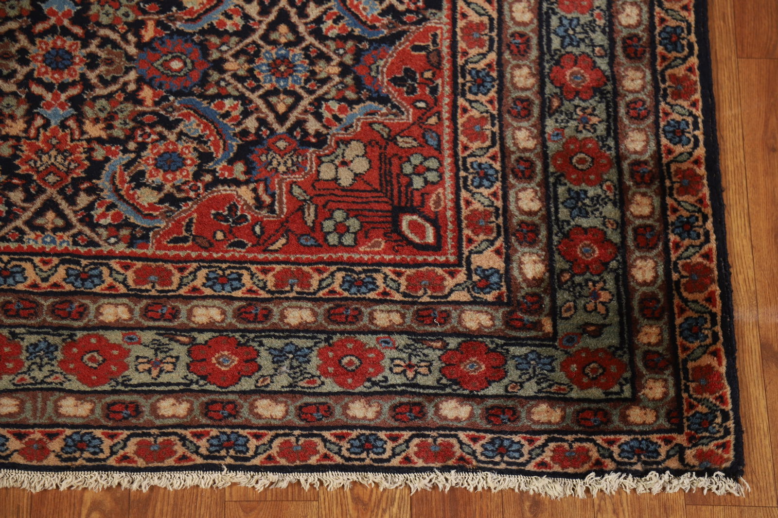 Antique Vegetable Dye Bidjar Persian Wool Rug 4x7 - 5