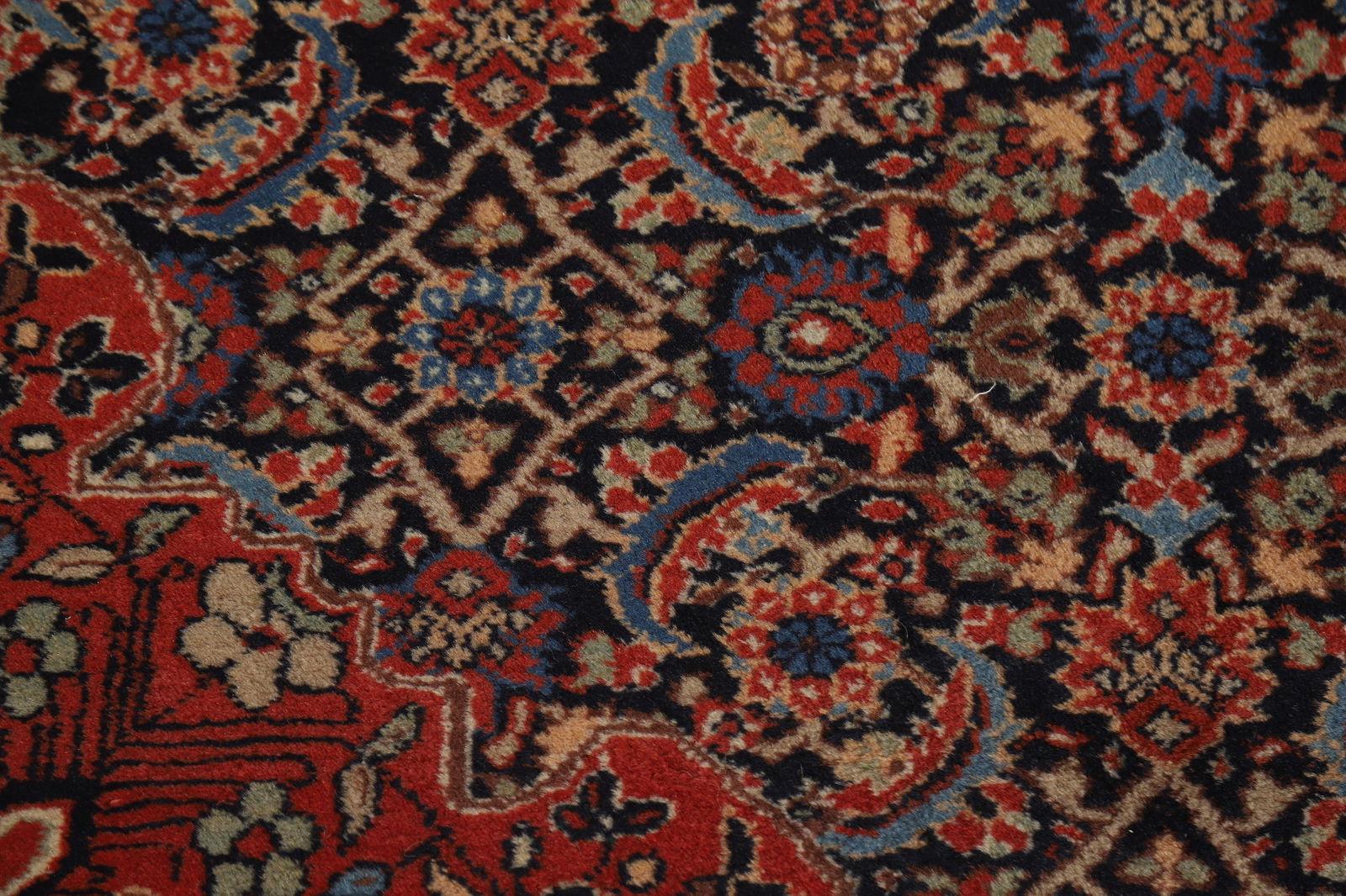 Antique Vegetable Dye Bidjar Persian Wool Rug 4x7 - 9