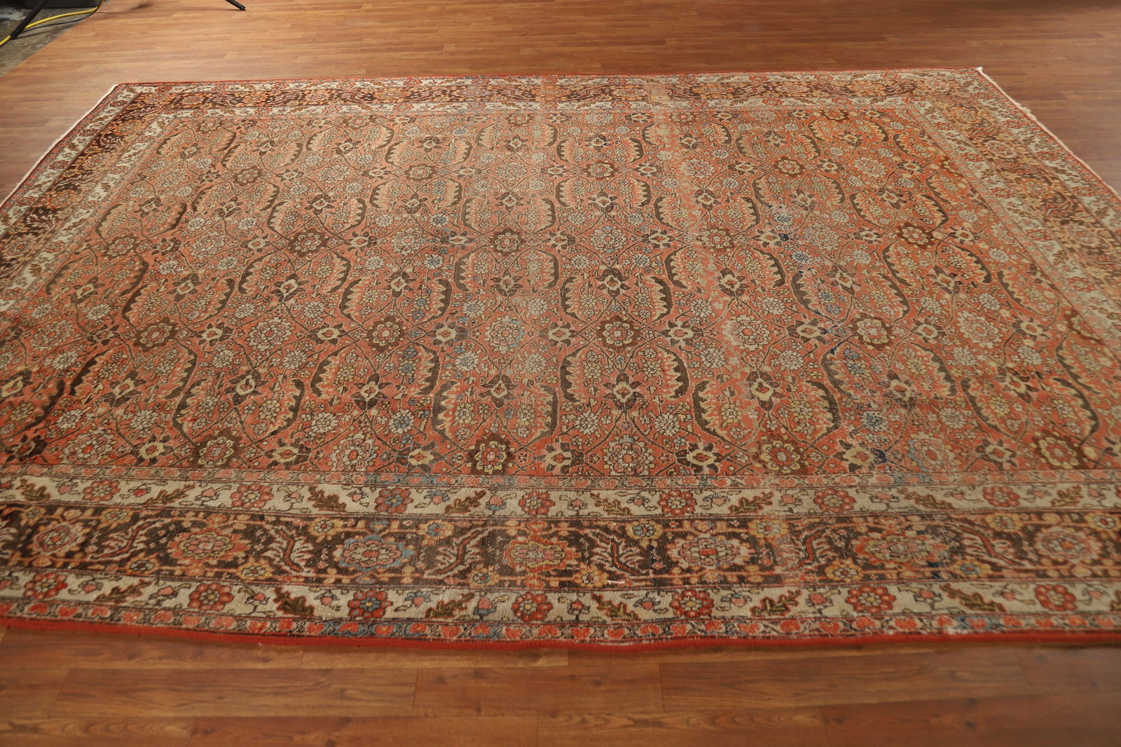 Antique Orange Sultanabad Persian Area Rug 8x12 - 14