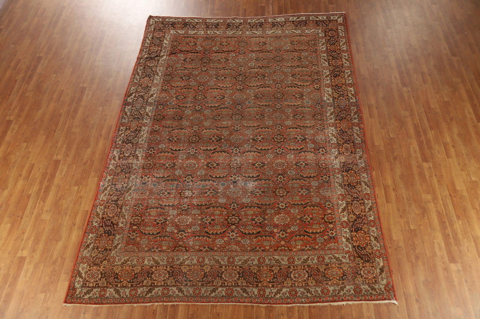 Antique Orange Sultanabad Persian Area Rug 8x12 - 15