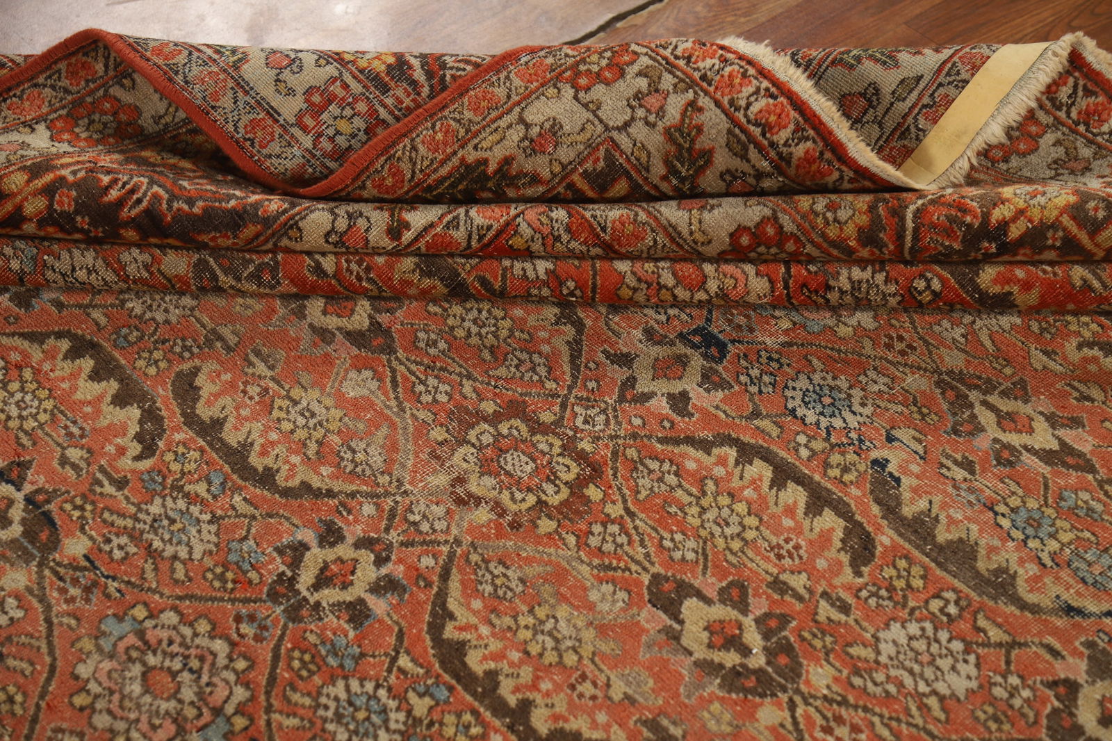 Antique Orange Sultanabad Persian Area Rug 8x12 - 16