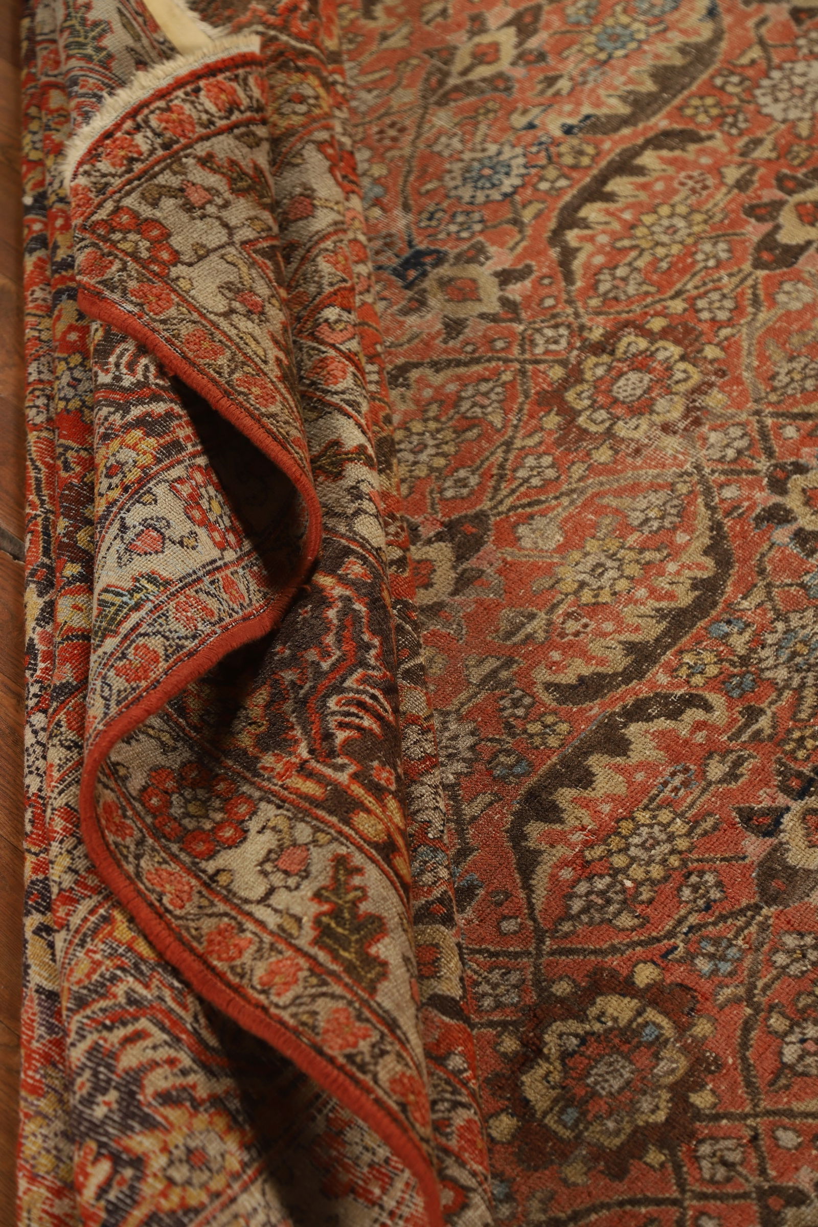 Antique Orange Sultanabad Persian Area Rug 8x12 - 17