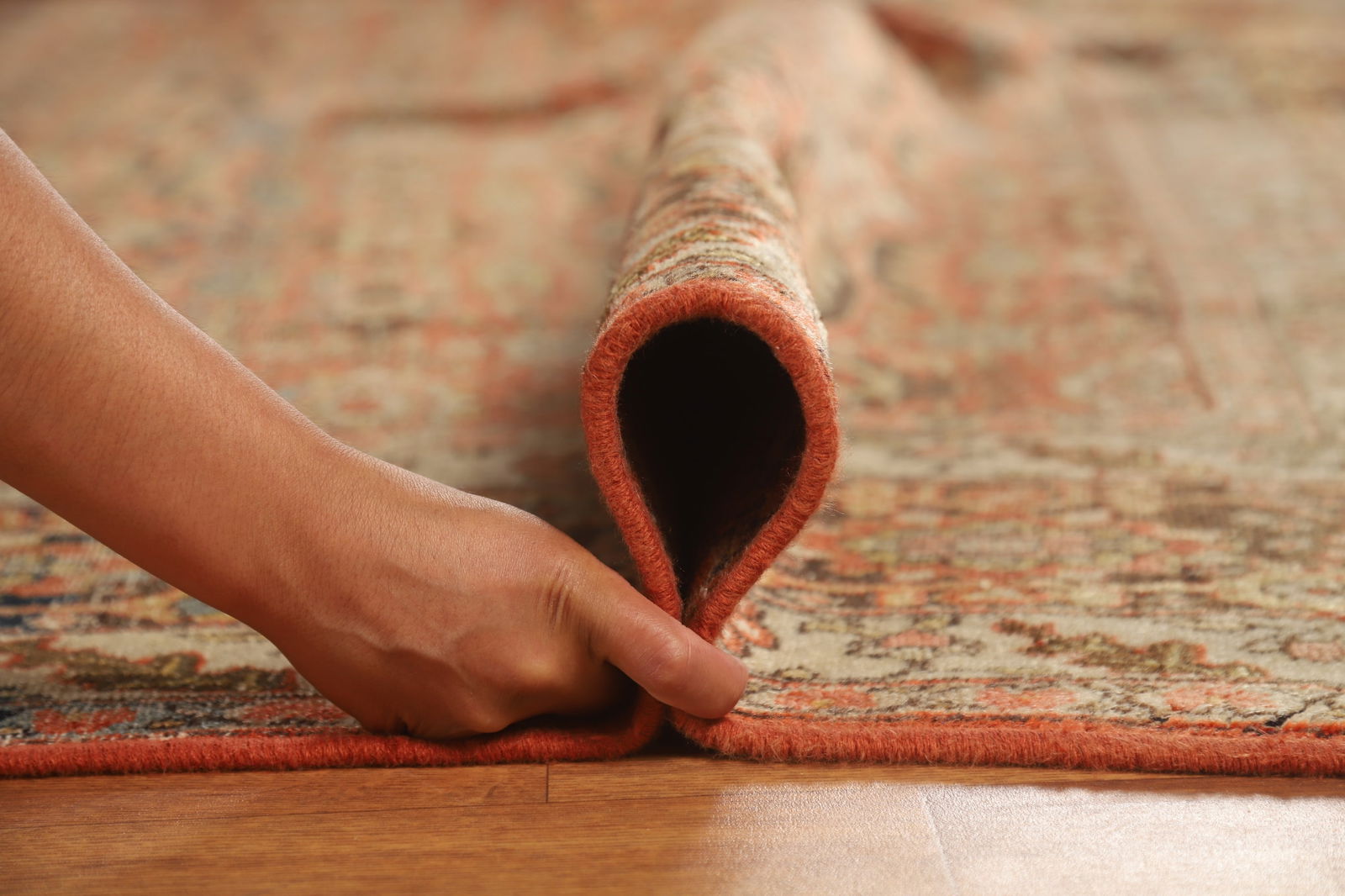 Antique Orange Sultanabad Persian Area Rug 8x12 - 18