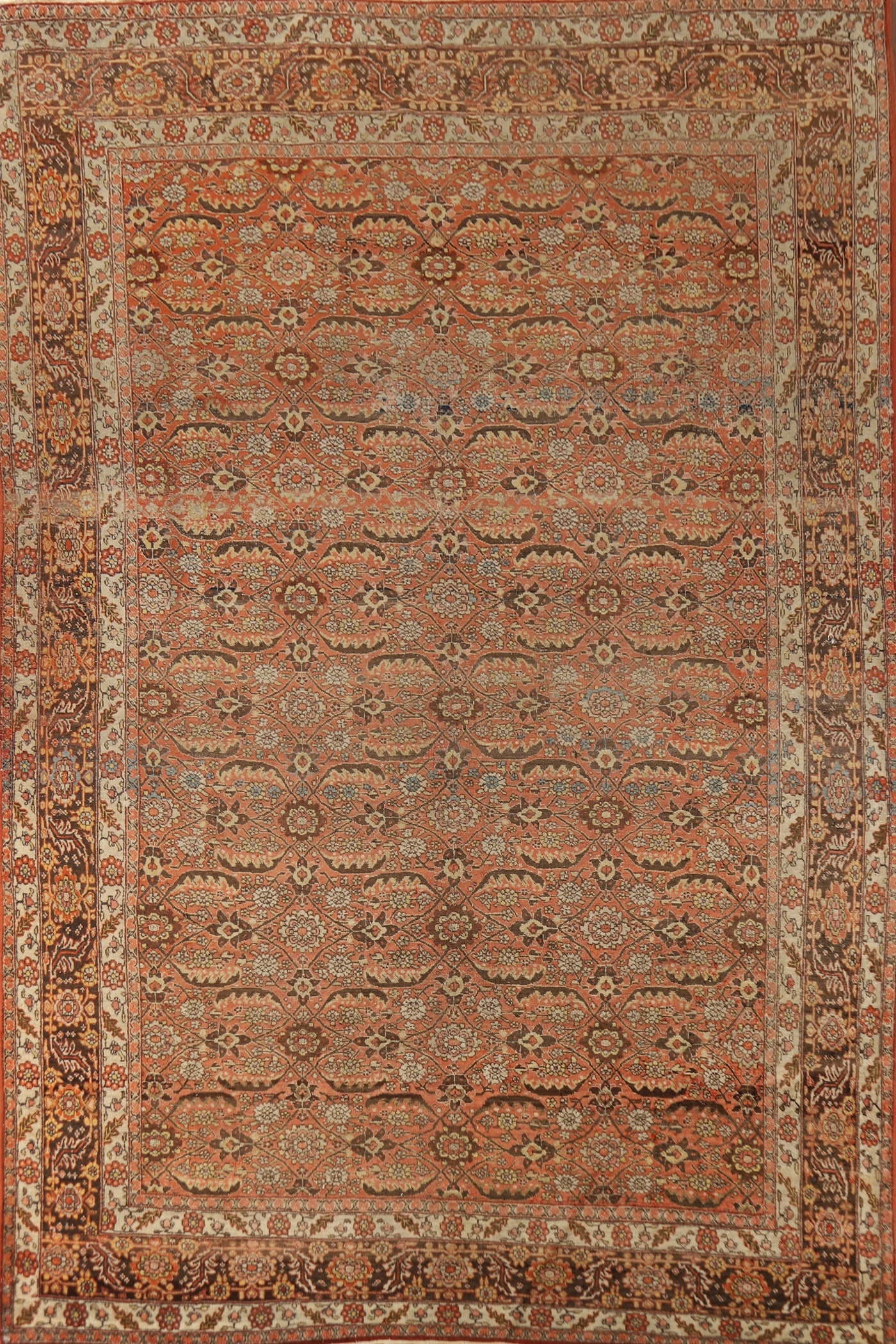 Antique Orange Sultanabad Persian Area Rug 8x12: Title: Antique Orange Sultanabad Persian Area Rug 8x12 Description:A Beautiful Genuine Iran ( Persia ) Sultanabad rug is Hand Knotted by skillful weavers in Iran ( Persia ) with
