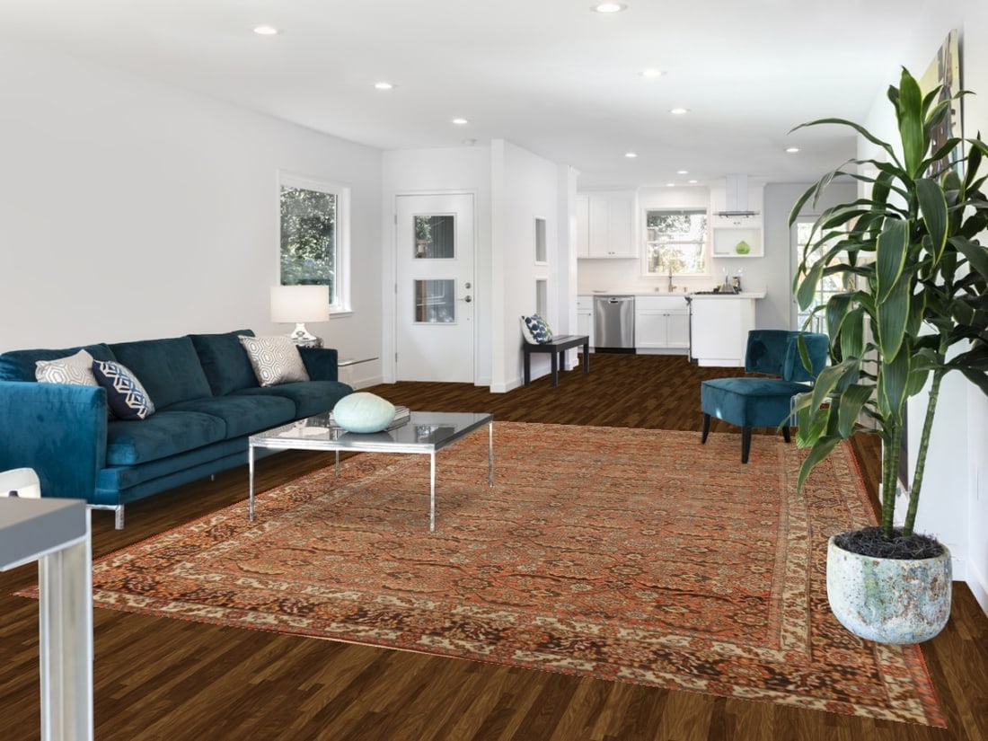 Antique Orange Sultanabad Persian Area Rug 8x12 - 2