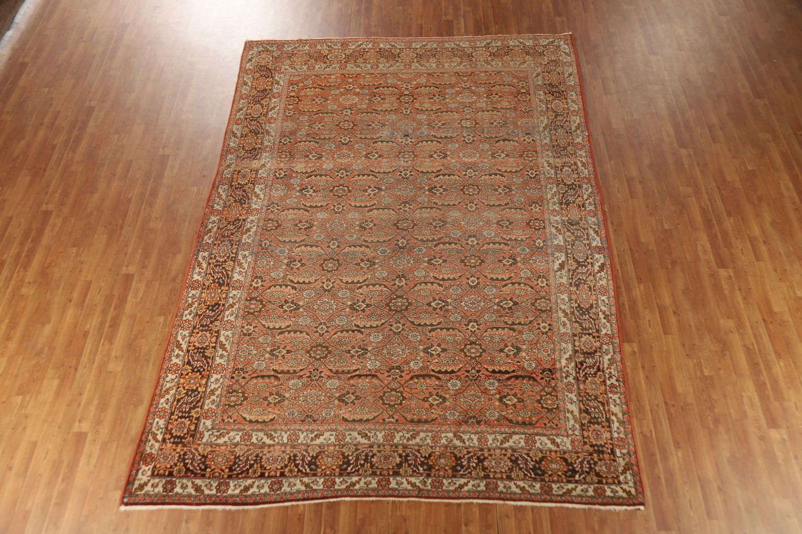 Antique Orange Sultanabad Persian Area Rug 8x12 - 3