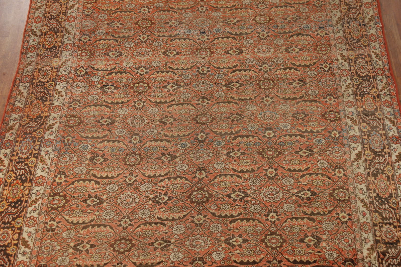 Antique Orange Sultanabad Persian Area Rug 8x12 - 4