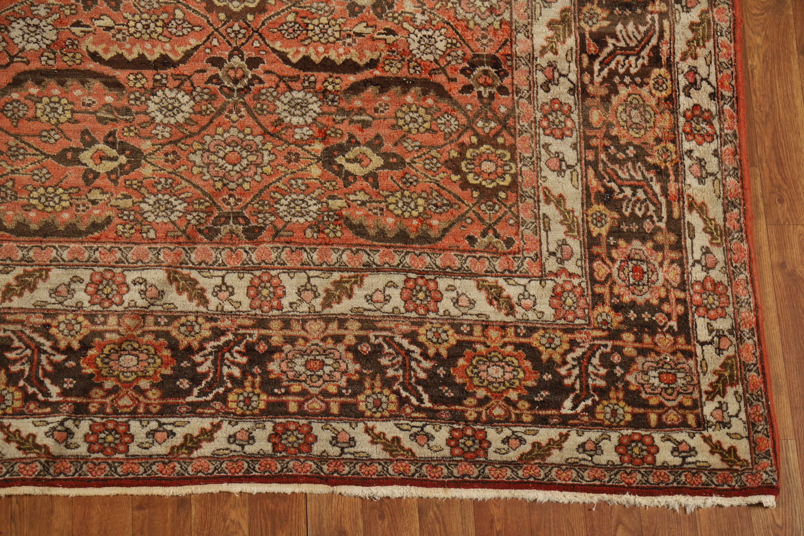 Antique Orange Sultanabad Persian Area Rug 8x12 - 5