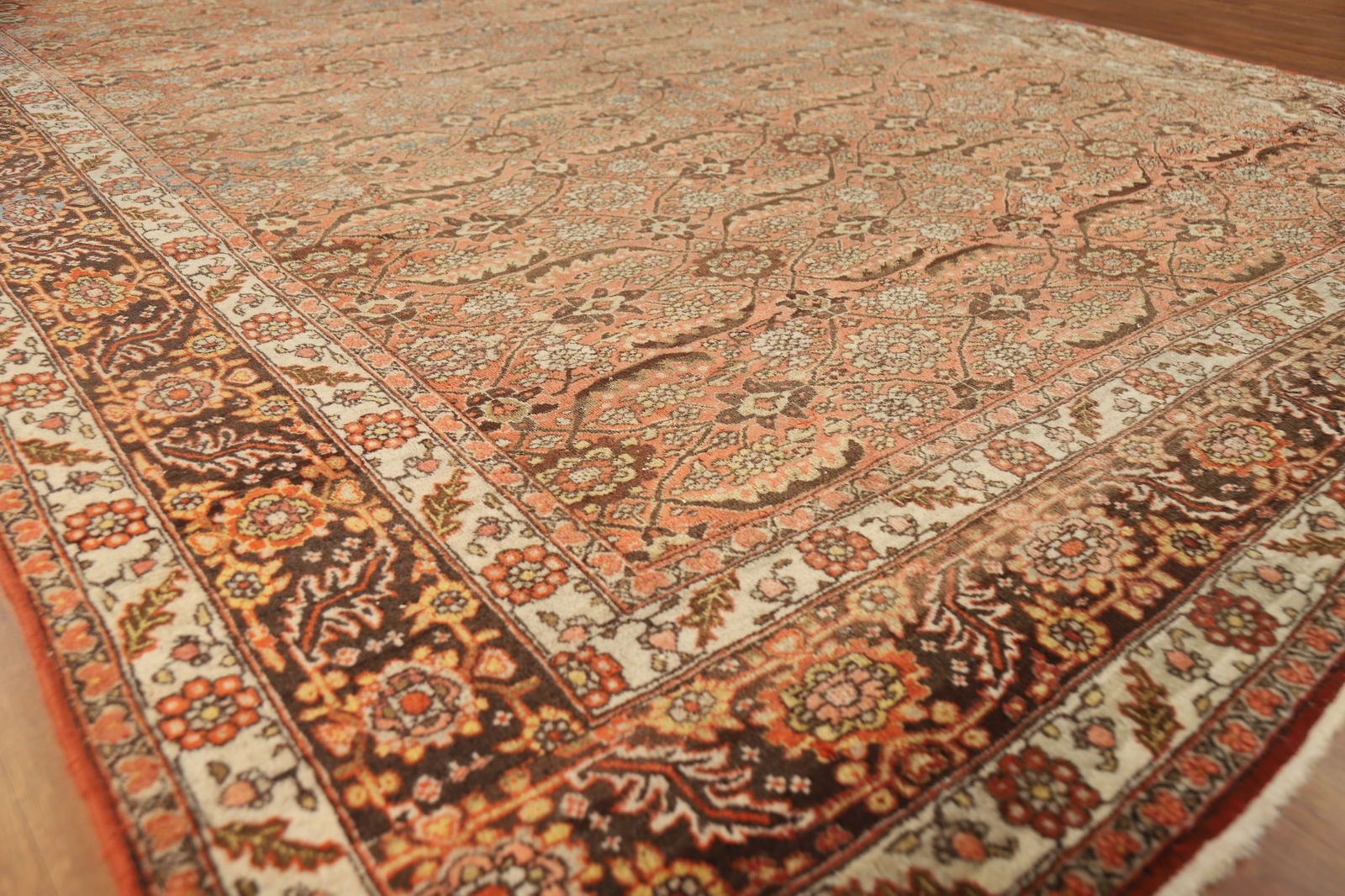 Antique Orange Sultanabad Persian Area Rug 8x12 - 6