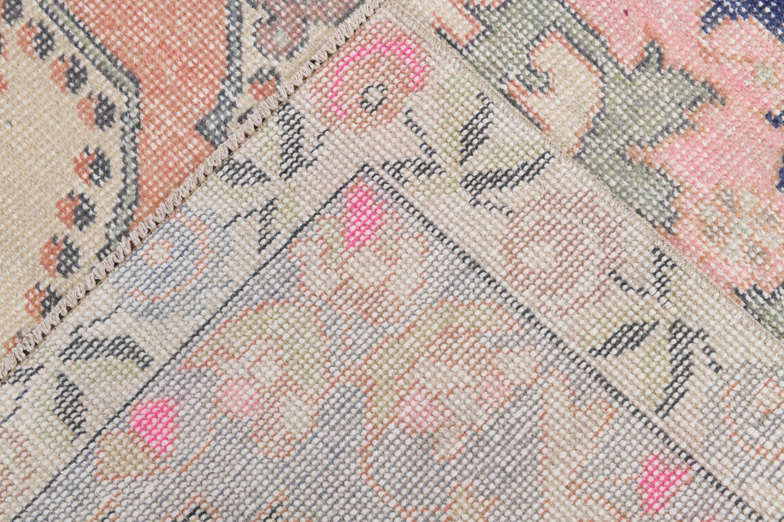 4'1'' x 6'10'' Handmade Vintage Wool Rug - 6787 - 17