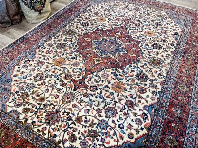 Vintage Persian Sarouk Rug-4405 - 6
