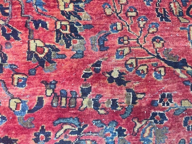 Antique persian Sarouk Rug-VG - 5