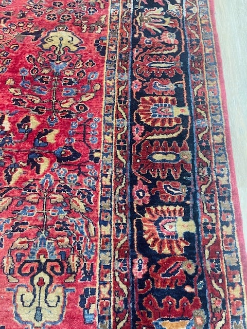 Antique persian Sarouk Rug-VG - 6