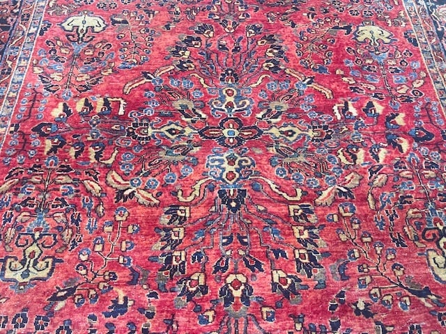 Antique persian Sarouk Rug-VG - 7
