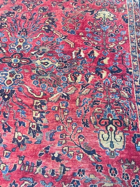 Antique persian Sarouk Rug-VG - 8