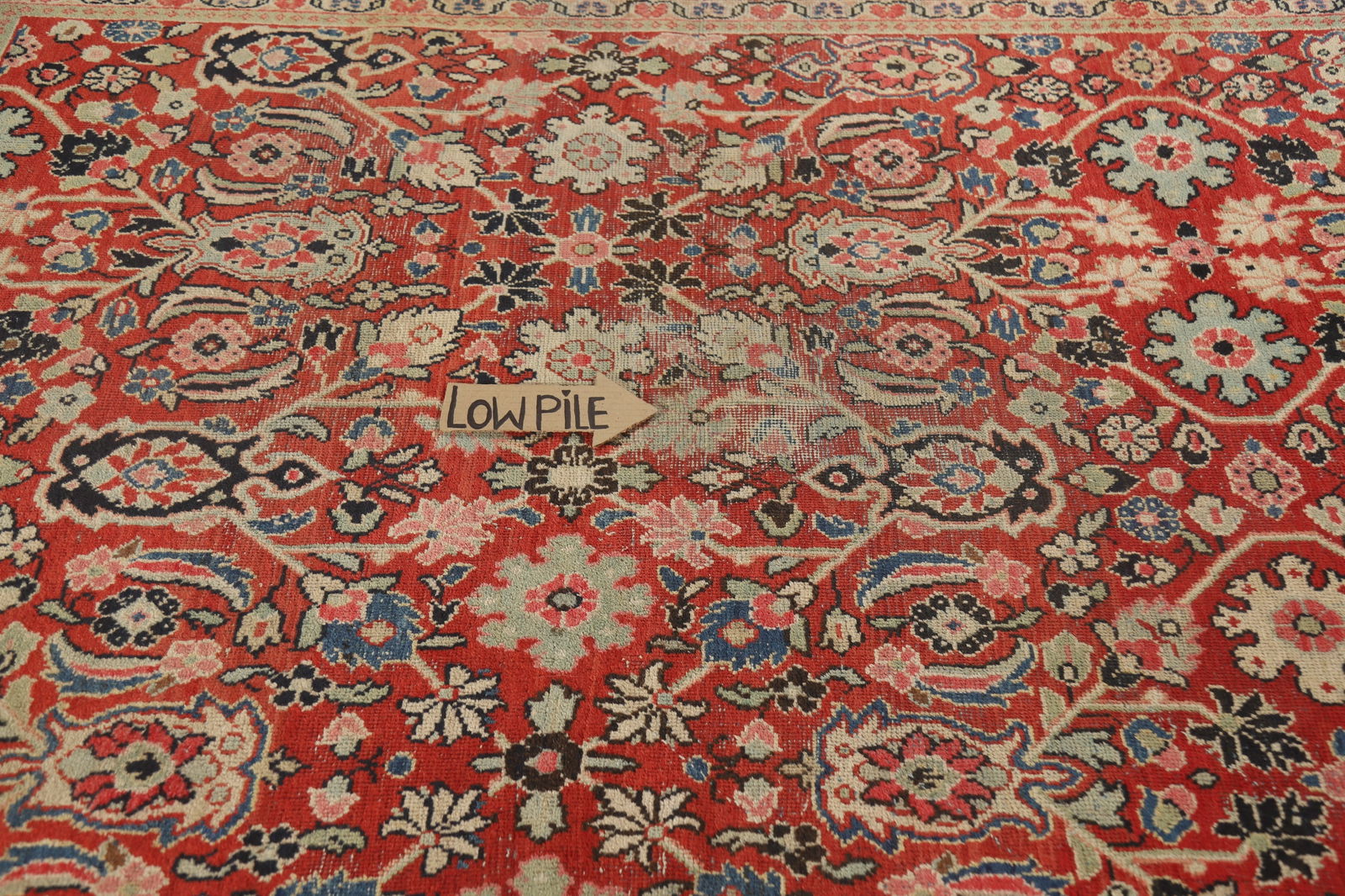 Pre-1900 Antique Vegetable Dye Mahal Persian Area Rug 10x13 - 14