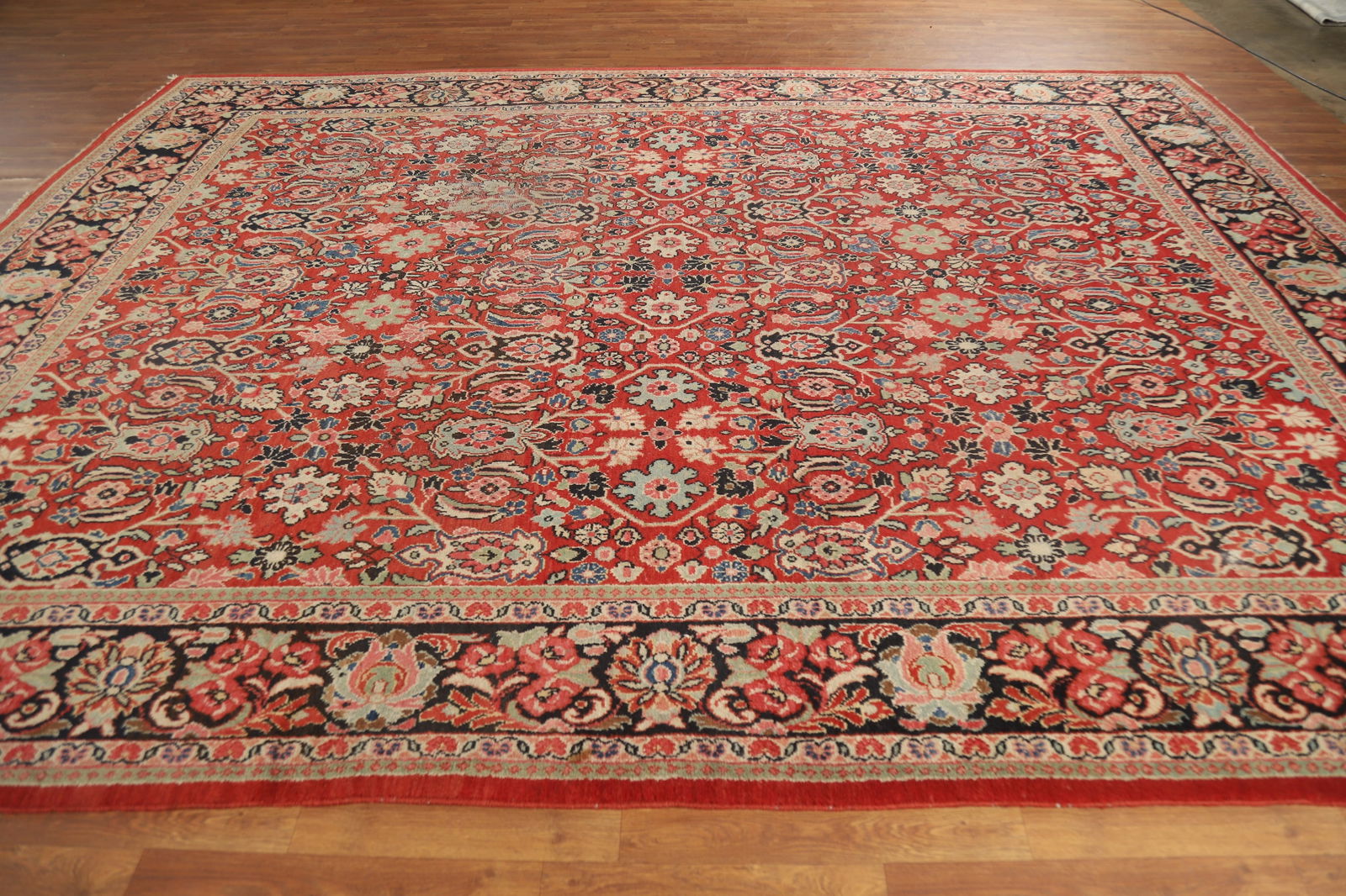 Pre-1900 Antique Vegetable Dye Mahal Persian Area Rug 10x13 - 18