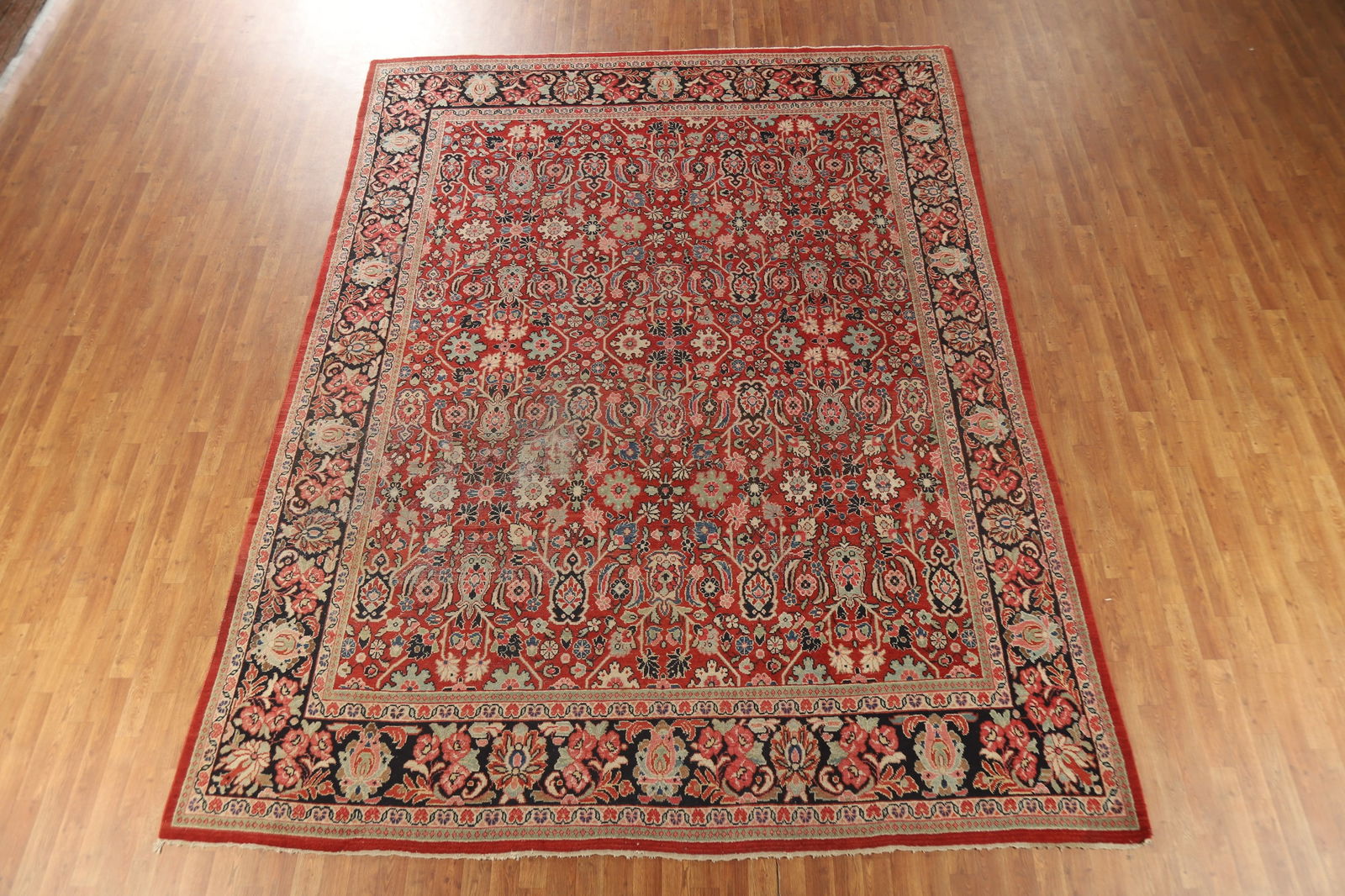 Pre-1900 Antique Vegetable Dye Mahal Persian Area Rug 10x13 - 19