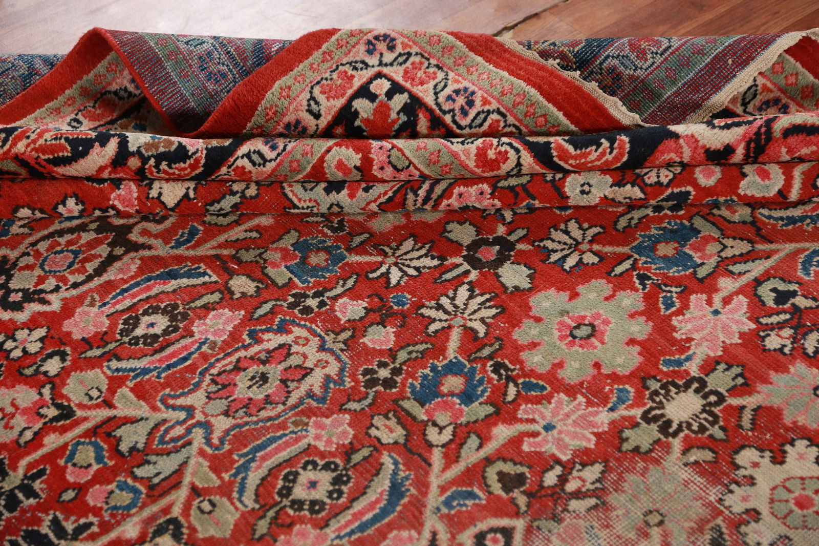 Pre-1900 Antique Vegetable Dye Mahal Persian Area Rug 10x13 - 20