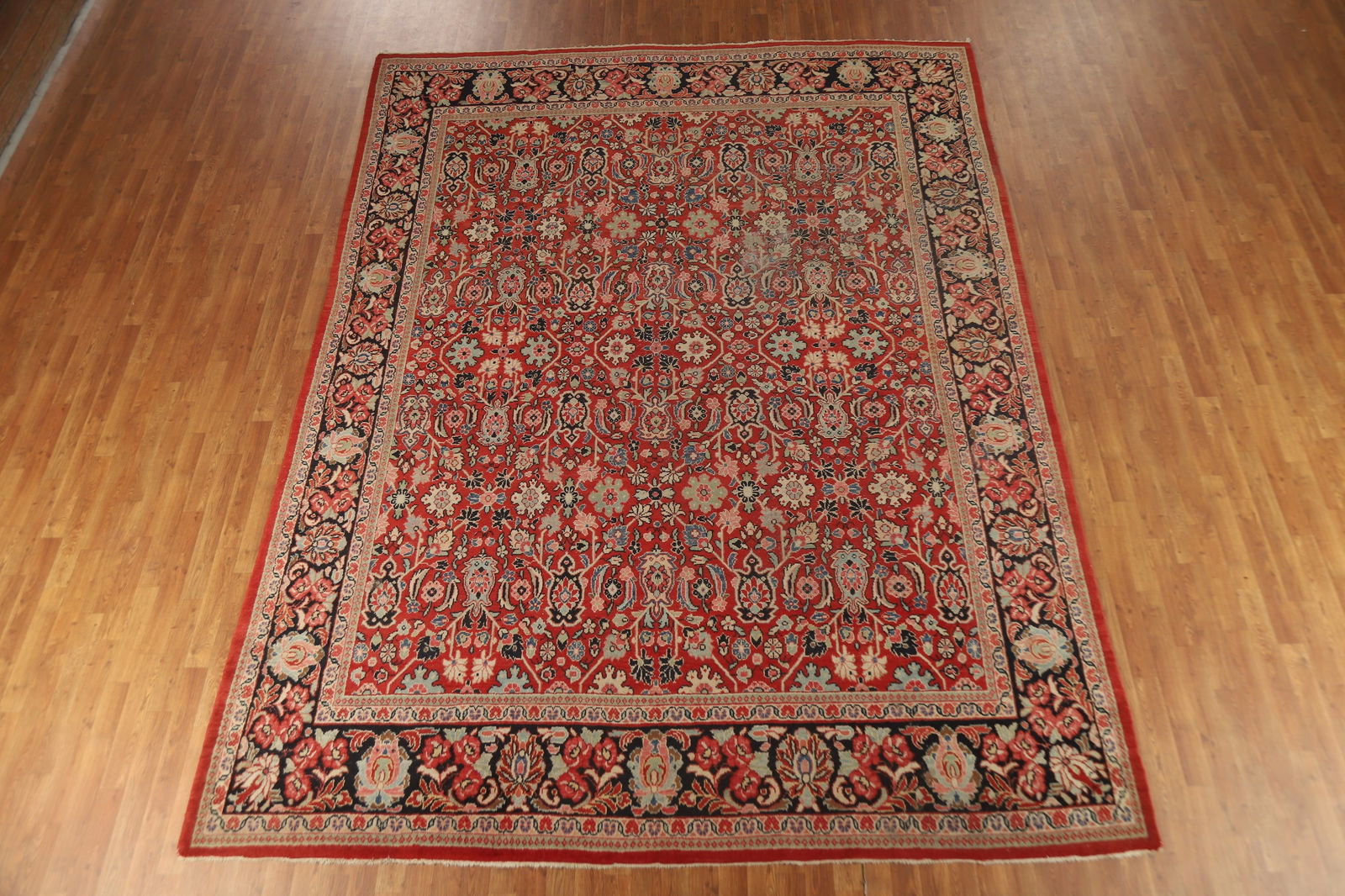 Pre-1900 Antique Vegetable Dye Mahal Persian Area Rug 10x13 - 3