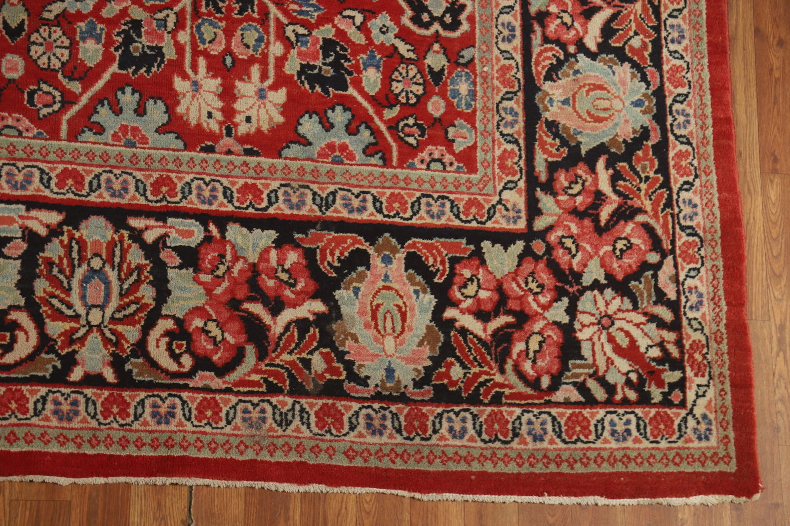 Pre-1900 Antique Vegetable Dye Mahal Persian Area Rug 10x13 - 5