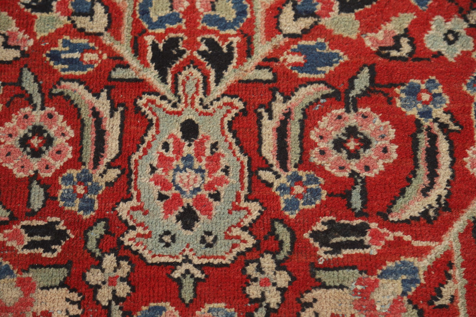 Pre-1900 Antique Vegetable Dye Mahal Persian Area Rug 10x13 - 9