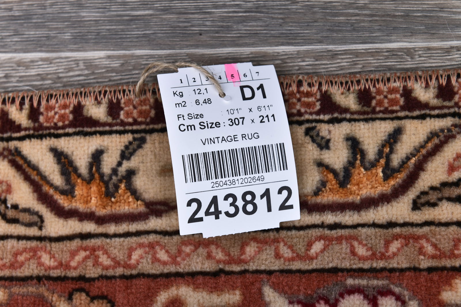 6'11'' x 10'0'' Handmade Vintage Wool Rug - 243812 - 15