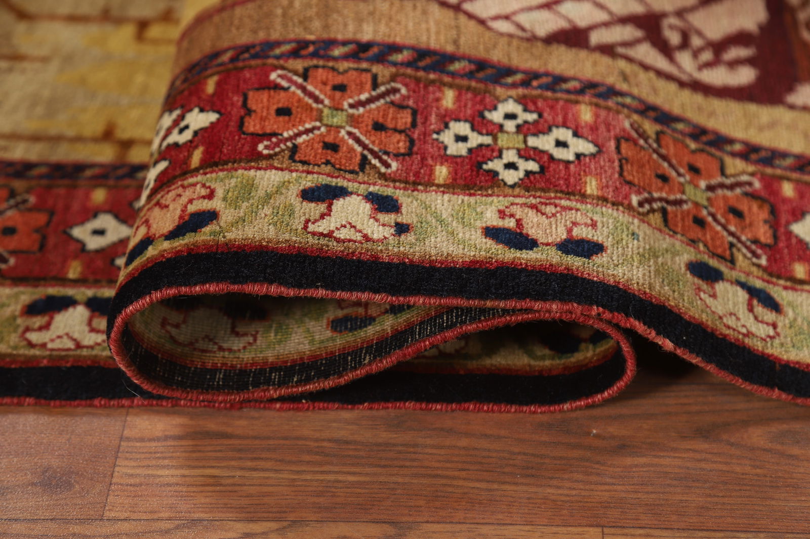 Antique Vegetable Dye Karabagh Oriental Rug 4x6 - 13