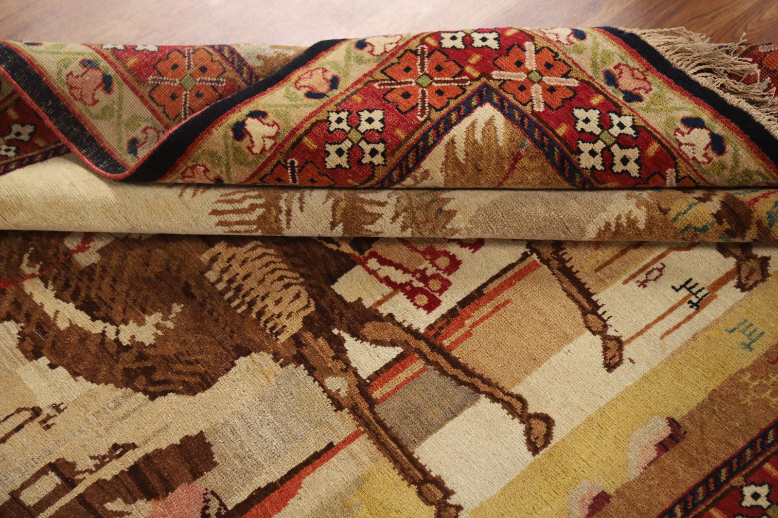 Antique Vegetable Dye Karabagh Oriental Rug 4x6 - 16