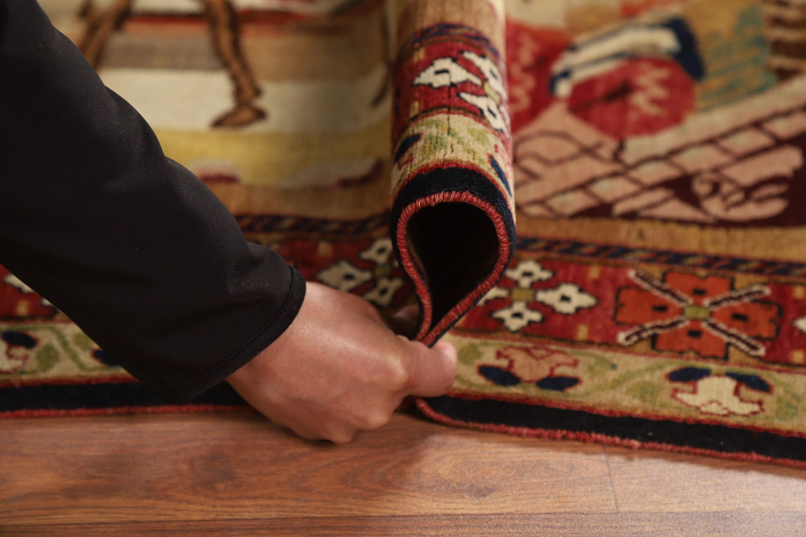 Antique Vegetable Dye Karabagh Oriental Rug 4x6 - 18